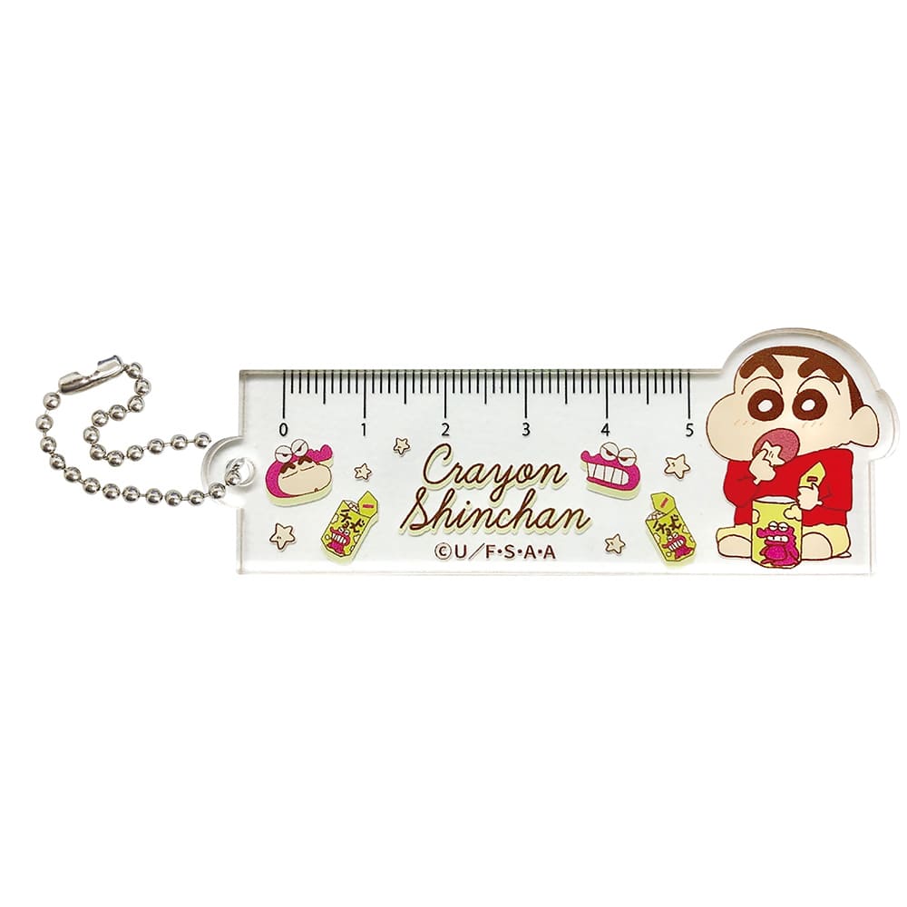 クレヨンしんちゃん　アクリルものさしキーホルダー5cm　チョコビ