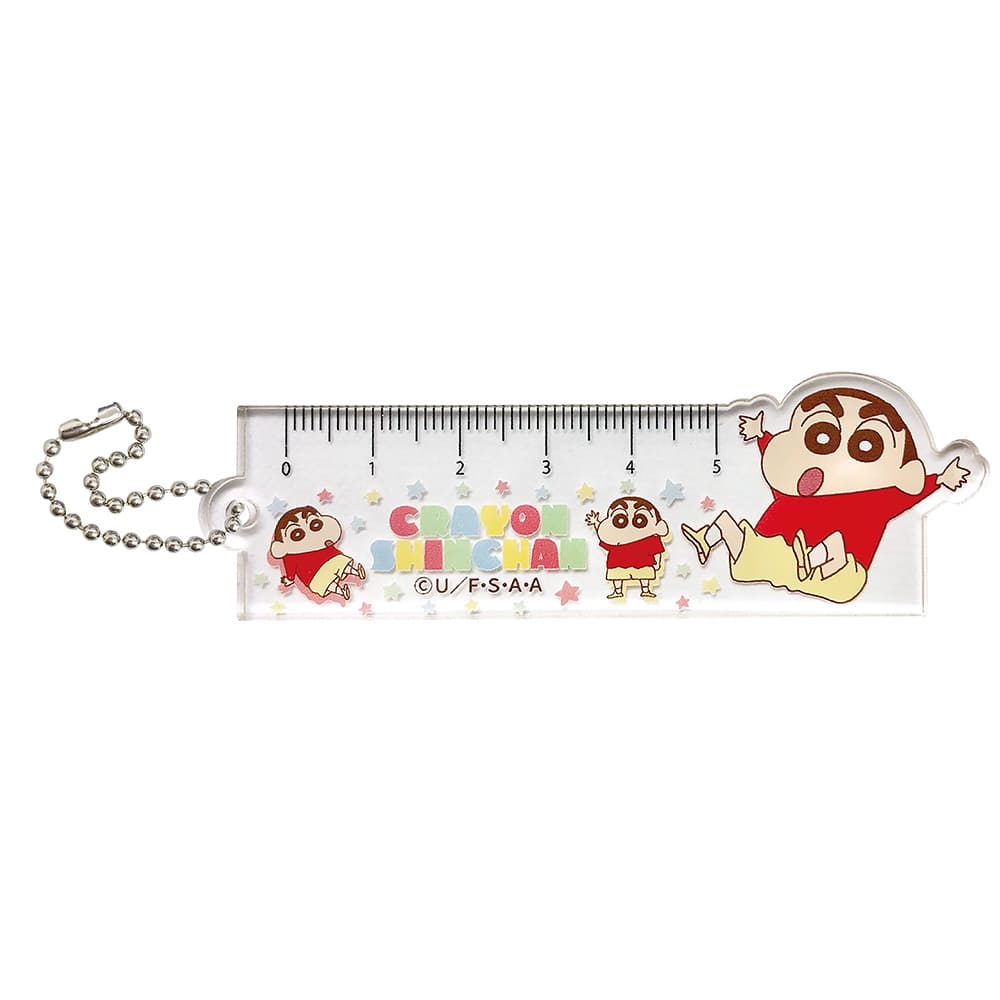 クレヨンしんちゃん　アクリルものさしキーホルダー5cm　しんちゃん