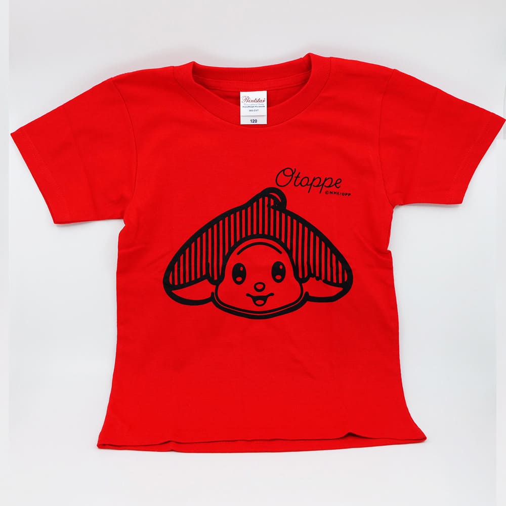 オトッペ　Tシャツ「ウィンディ SMILE」レッド（サイズ120cm）