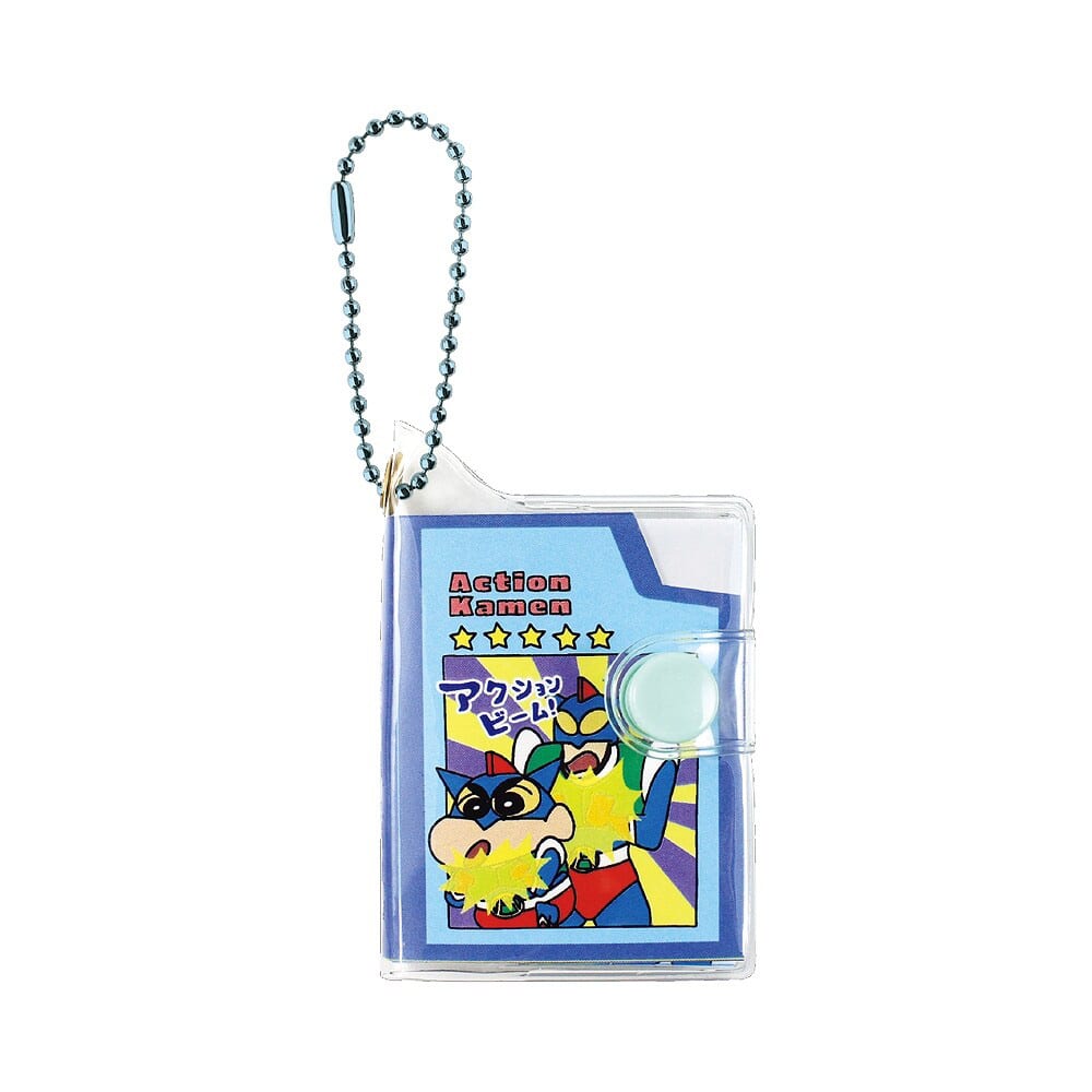 しんちゃんミニノートキーホルダー　アクション仮面カード