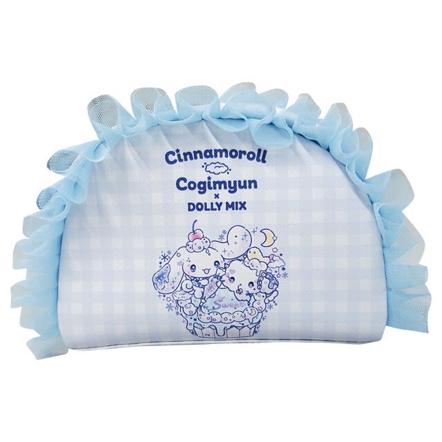 シナモン&こぎみゅん×DollyMix　ラウンド ポーチ フリル／blue