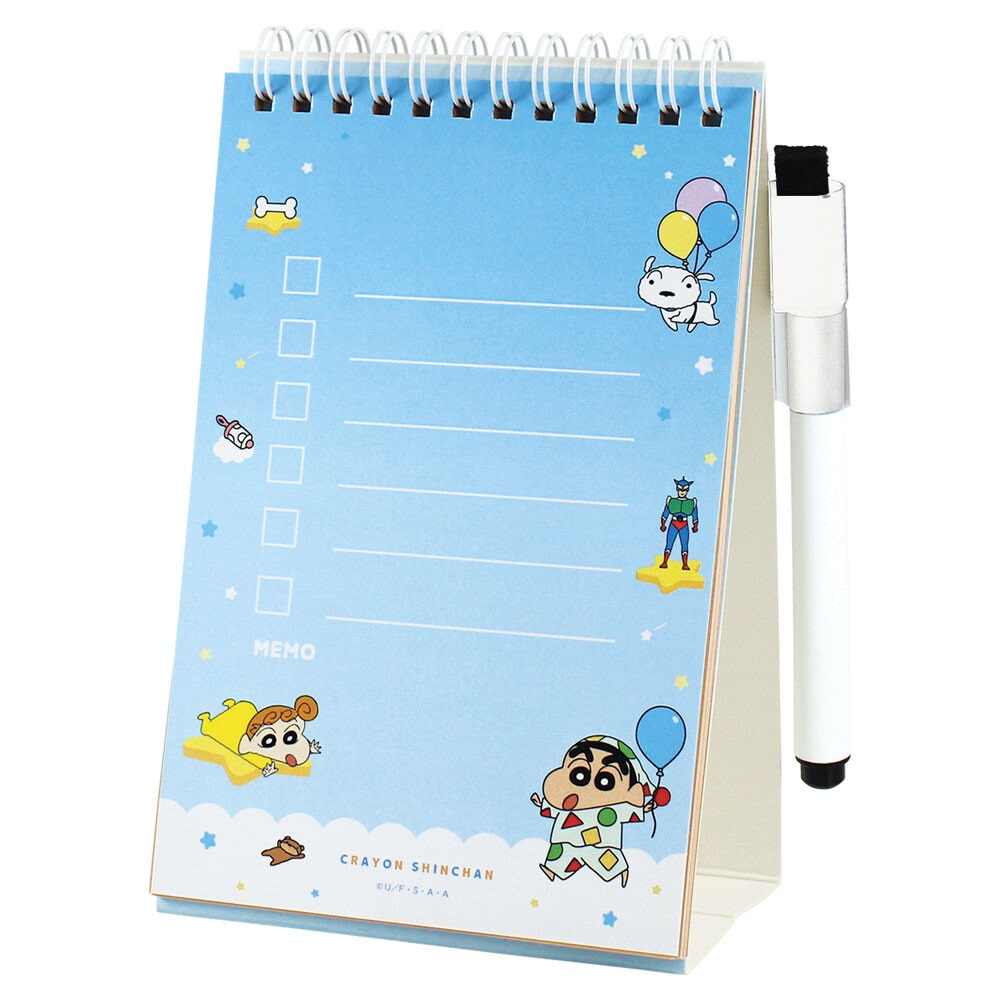 クレヨンしんちゃん　ホワイトボード付きスタンドメモ　パジャマ