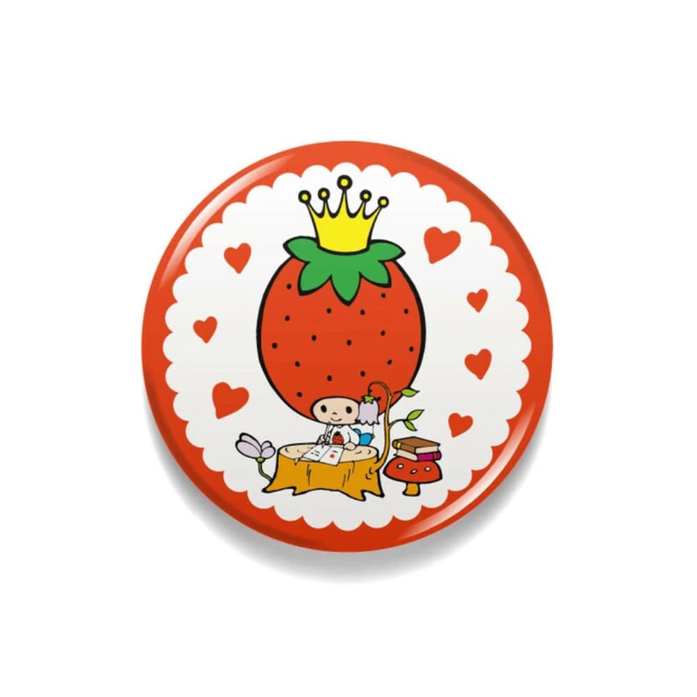 サンリオ懐かしいシリーズ いちごの王さま76mm缶バッジLCB-190