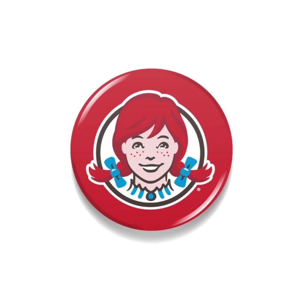 ウェンディーズ 缶バッジ 76mmサイズ RED ウェンディーちゃん WEN018