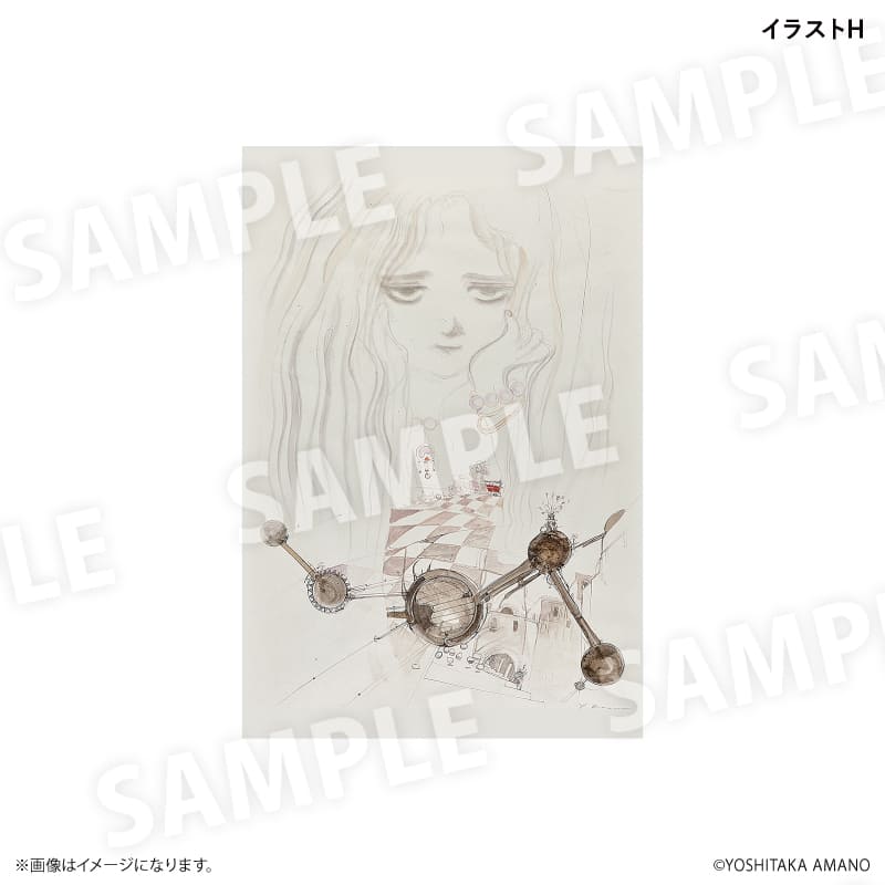 天使のたまご　スクエア缶バッジ　イラストH