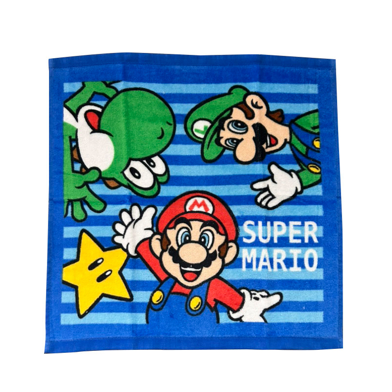 スーパーマリオ　マリオ「ブルーワールド」ウォッシュタオル（2枚組）