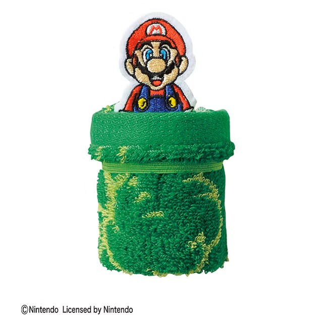 スーパーマリオ　マリオ「土管マリオ」ミニタオル