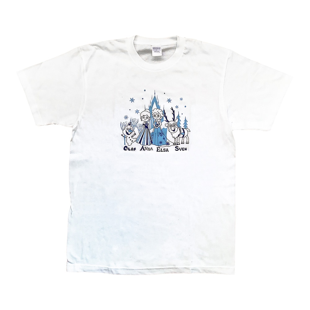 ディズニープリンセス　Tシャツ×アナ雪ミンナWH（S）