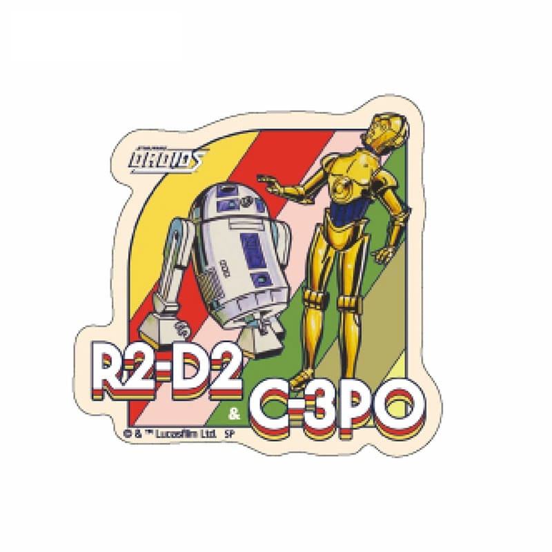 スター・ウォーズ　キャラステッカー R2-D2＆C-3PO　レトロ