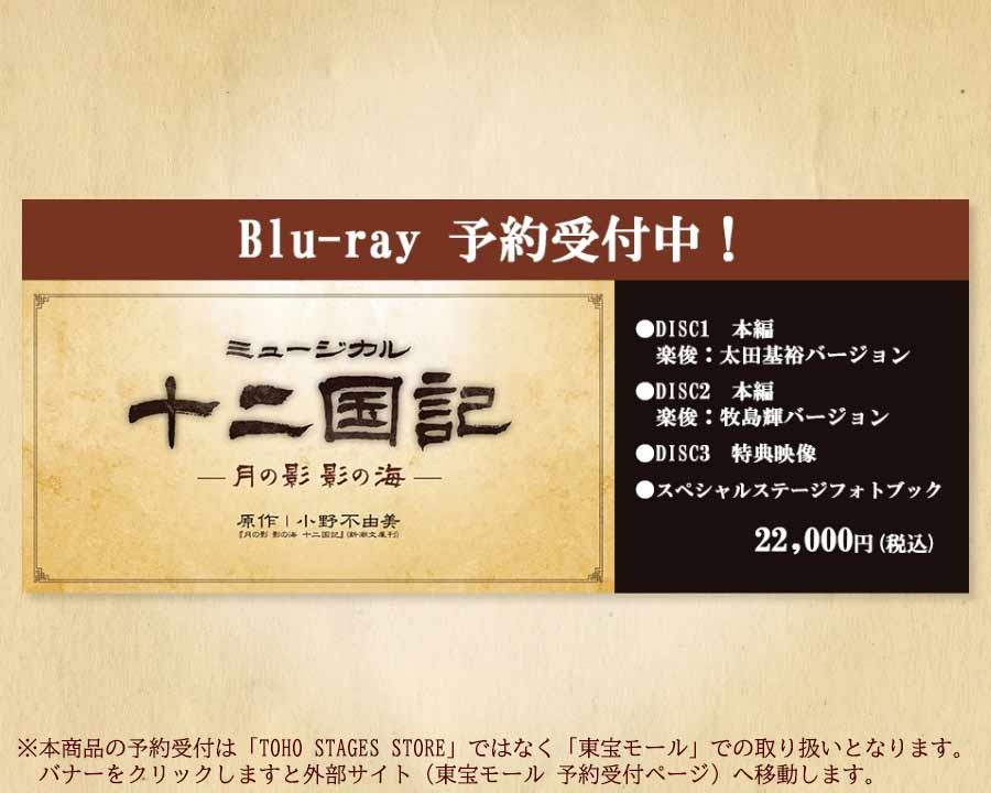 【東宝モール】ミュージカル『十二国記　-月の影 影の海-』2025年キャストBlu-rayは東宝モールにて予約受付中！
